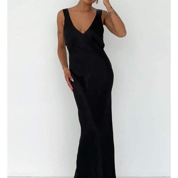 Rumored Sunset Strip Maxi Dress Size XS Black - Picture 1 of 3